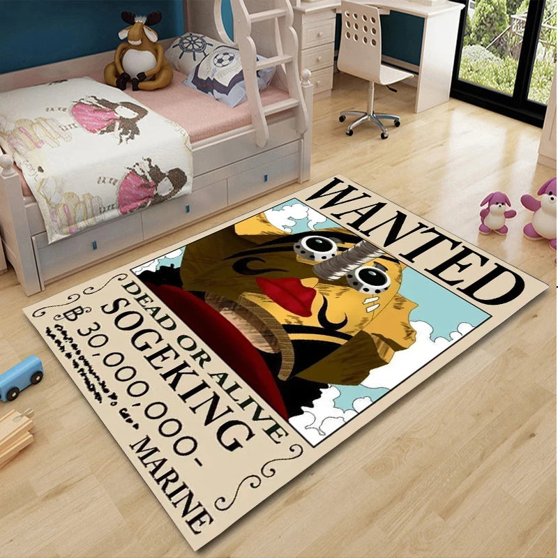 One Piece Cartoon Anime Carpet Fifth Gear Luffly Rug Roronoa Zoro Lounge Rug Bedroom Bedside Rug Nami Robin Doormat Home Decor