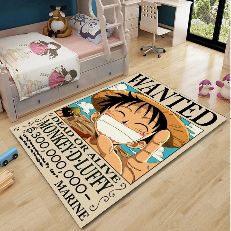 One Piece Cartoon Anime Carpet Fifth Gear Luffly Rug Roronoa Zoro Lounge Rug Bedroom Bedside Rug Nami Robin Doormat Home Decor