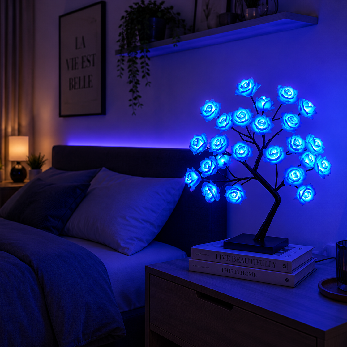 RoseTree — Lampe LED Arbre Rose USB