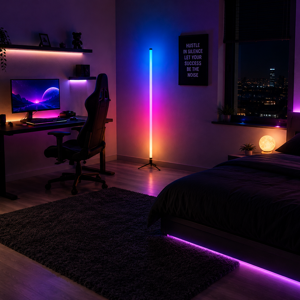 LumaBar — Lampe Sol LED RGB 120cm