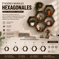 HexaShelf — Étagère Murale Hexagonale Bois