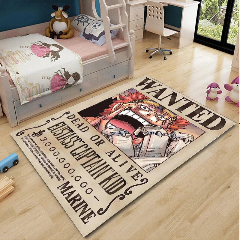 One Piece Cartoon Anime Carpet Fifth Gear Luffly Rug Roronoa Zoro Lounge Rug Bedroom Bedside Rug Nami Robin Doormat Home Decor
