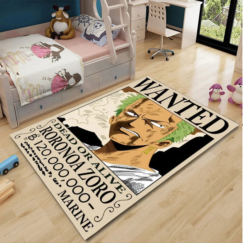 One Piece Cartoon Anime Carpet Fifth Gear Luffly Rug Roronoa Zoro Lounge Rug Bedroom Bedside Rug Nami Robin Doormat Home Decor