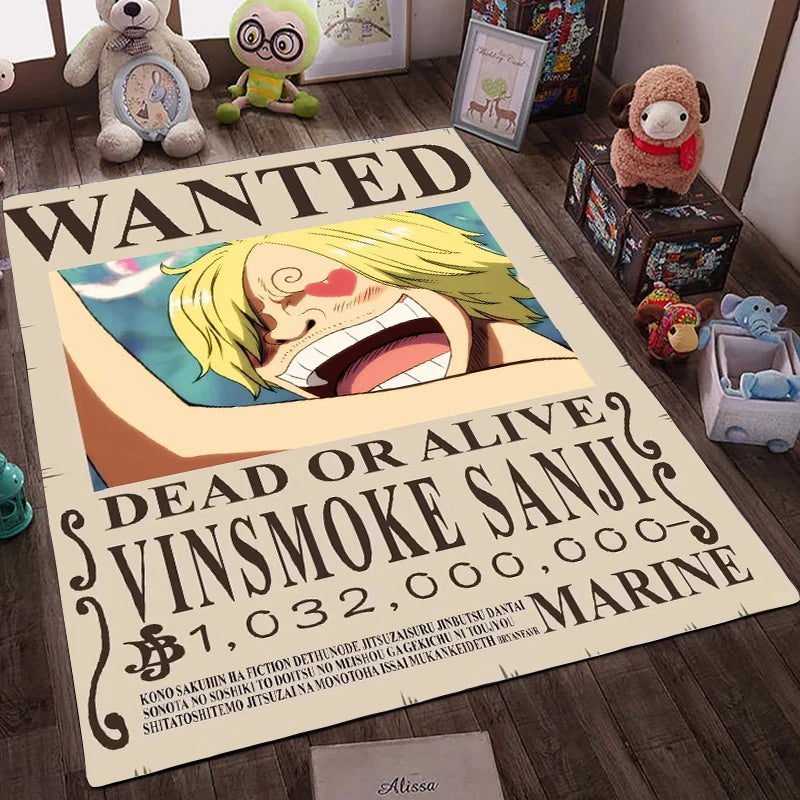 One Piece Cartoon Anime Carpet Fifth Gear Luffly Rug Roronoa Zoro Lounge Rug Bedroom Bedside Rug Nami Robin Doormat Home Decor