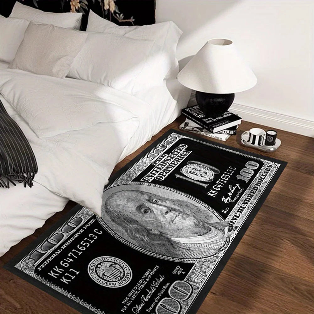 One Piece of a Dollar-Pattern Long-Shaped Carpet for the Entrance Room Corridor Halloween and Thanksgiving Floor Mat, Home Decor