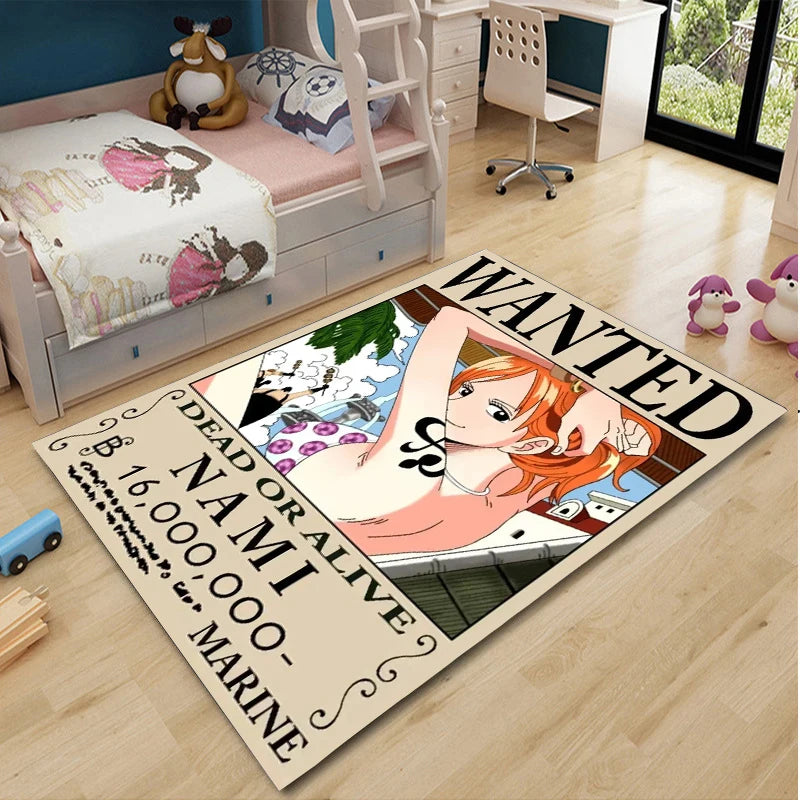 One Piece Cartoon Anime Carpet Fifth Gear Luffly Rug Roronoa Zoro Lounge Rug Bedroom Bedside Rug Nami Robin Doormat Home Decor