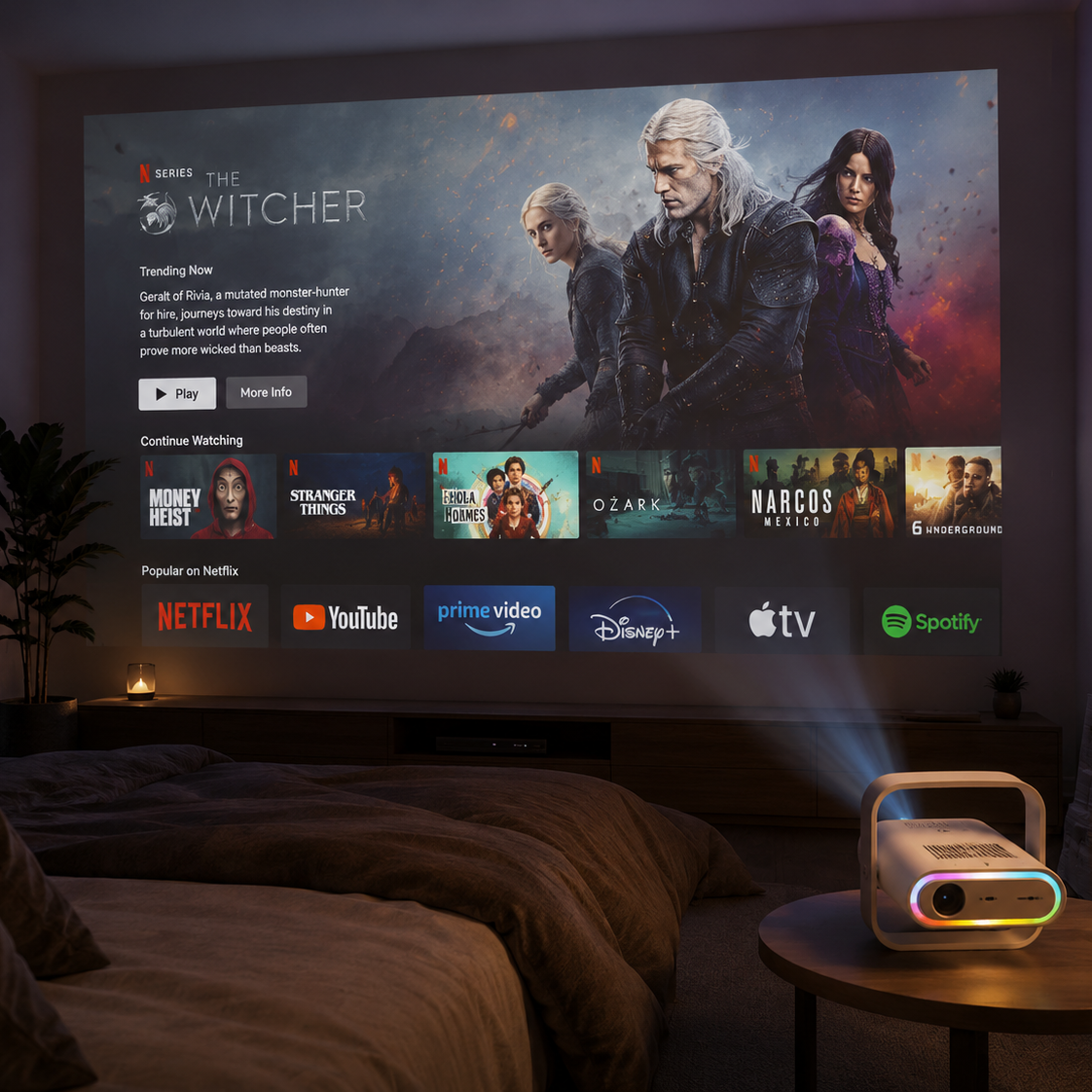SkyCast P40 — Projecteur Portable 4K