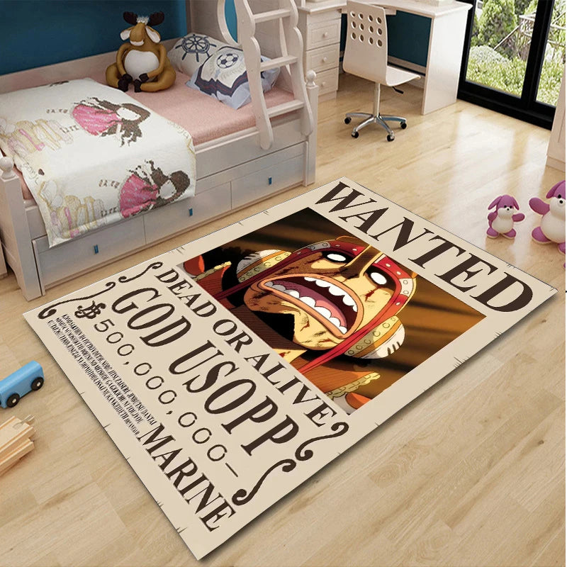 One Piece Cartoon Anime Carpet Fifth Gear Luffly Rug Roronoa Zoro Lounge Rug Bedroom Bedside Rug Nami Robin Doormat Home Decor