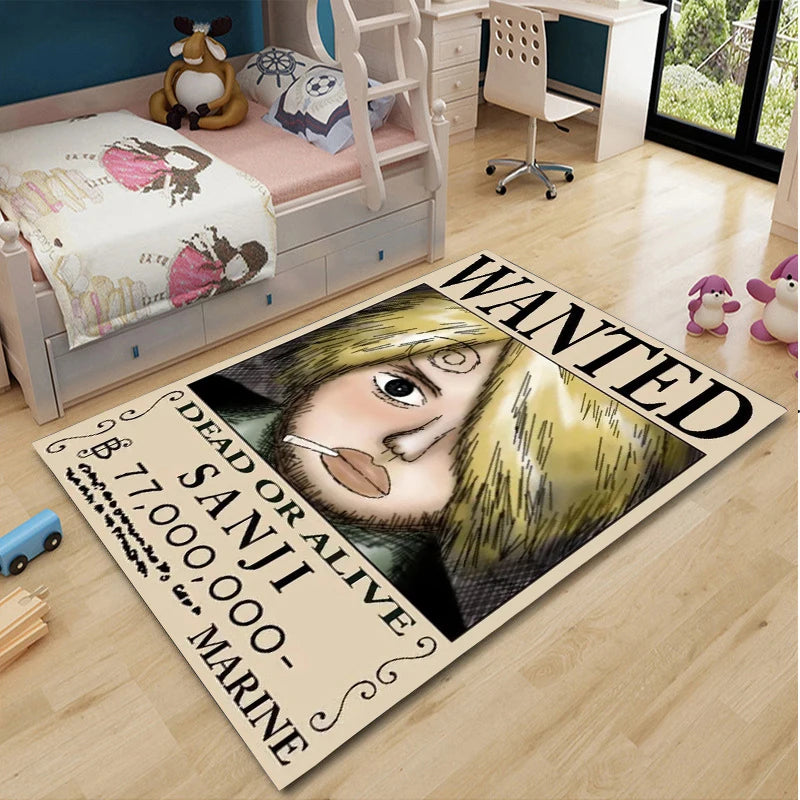 One Piece Cartoon Anime Carpet Fifth Gear Luffly Rug Roronoa Zoro Lounge Rug Bedroom Bedside Rug Nami Robin Doormat Home Decor