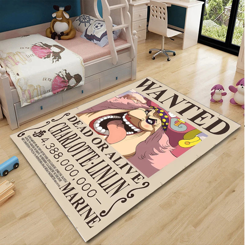 One Piece Cartoon Anime Carpet Fifth Gear Luffly Rug Roronoa Zoro Lounge Rug Bedroom Bedside Rug Nami Robin Doormat Home Decor